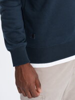 Men's plain sweatshirt B978 - navy