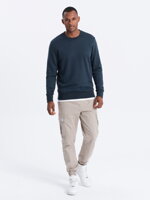 Men's plain sweatshirt B978 - navy