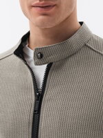 Men's zip-up sweatshirt C453 - brown