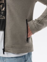 Men's zip-up sweatshirt C453 - brown