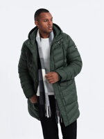 Men's winter jacket - dark olive C555