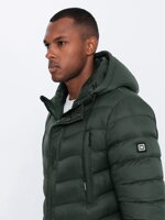Men's winter jacket - dark olive C555