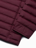 Men's quilted biker jacket - maroon V6 C553