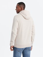 Men's kangaroo hoodie - cream V1 OM-SSNZ-0117