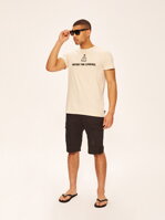 Men's printed T-shirt DKR V 0422 S1832 - beige