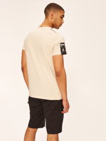 Men's printed T-shirt DKR V 0422 S1832 - beige
