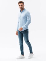 Men's shirt with long sleeves K540 - blue