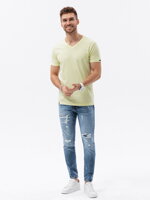 Men's plain t-shirt S1369 - lime