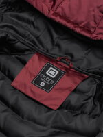 Men's mid-season quilted jacket C368 - dark red
