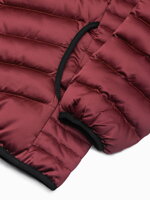 Men's mid-season quilted jacket C368 - dark red