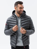 Men's mid-season quilted jacket C368 - grey