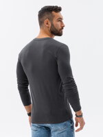 Men's plain longsleeve L133 - dark grey