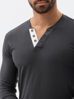 Men's plain longsleeve L133 - dark grey