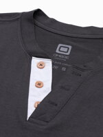 Men's plain longsleeve L133 - dark grey