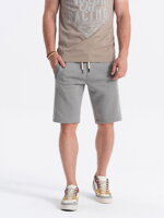 Men's short shorts with pockets - gray V13 OM-SRBS-0109