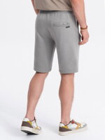 Men's short shorts with pockets - gray V13 OM-SRBS-0109