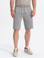 Men's short shorts with pockets - gray V13 OM-SRBS-0109