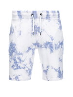 TIE DYE men's sweat shorts - blue and white V1 W420