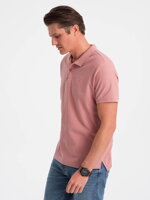 Men's plain polo shirt S1374 - coral