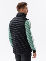 Men's quilted vest - black V54