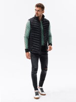 Men's quilted vest - black V54