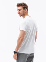 Men's printed t-shirt S1434 V-8A- white