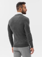 Men's sweater E120 - dark grey/melange