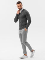 Men's sweater E120 - dark grey/melange
