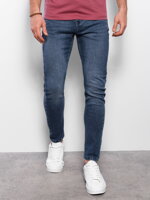 Men's denim pants SKINNY FIT - navy blue V1 OM-PADP-0101