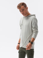 Men's hooded sweatshirt B1187 - light grey