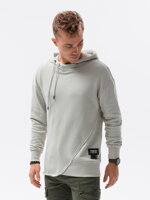 Men's hooded sweatshirt B1187 - light grey