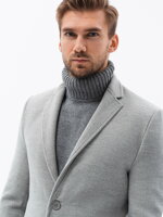 Men's mid-season coat - grey C536