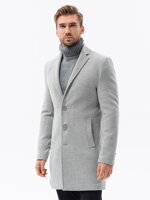 Men's mid-season coat - grey C536