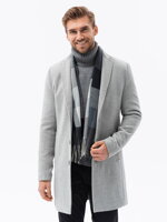 Men's mid-season coat - grey C536
