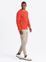 Men's plain sweatshirt B978 - dark red