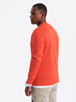 Men's plain sweatshirt B978 - dark red
