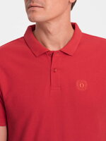 Men's plain polo shirt S1374 - red