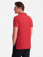 Men's plain polo shirt S1374 - red