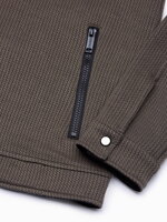 Men's zip-up sweatshirt C453 - dark brown