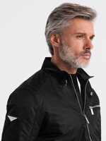 Men's mid-season jacket - black C605