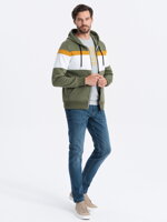 Men's hooded sweatshirt - olive V5 B1420