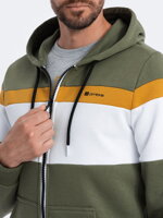 Men's hooded sweatshirt - olive V5 B1420