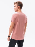 Men's plain t-shirt S1369 - coral