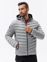 Men's mid-season quilted jacket C368 - grey