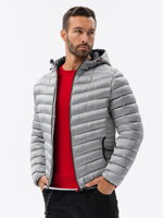 Men's mid-season quilted jacket C368 - grey