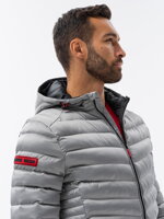 Men's mid-season quilted jacket C368 - grey