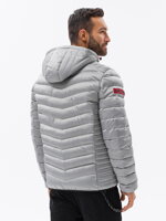 Men's mid-season quilted jacket C368 - grey
