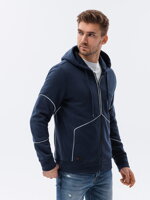 Men's zip-up sweatshirt - navy V3 B1421