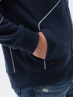 Men's zip-up sweatshirt - navy V3 B1421