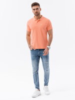 Men's plain polo shirt S1374 - peach